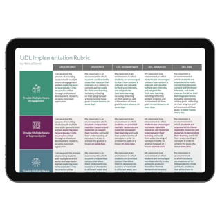 udl implementation rubric