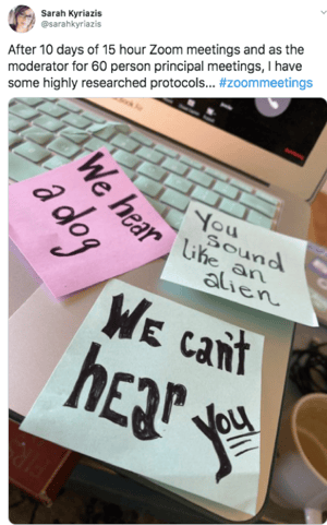 post-its on computer
