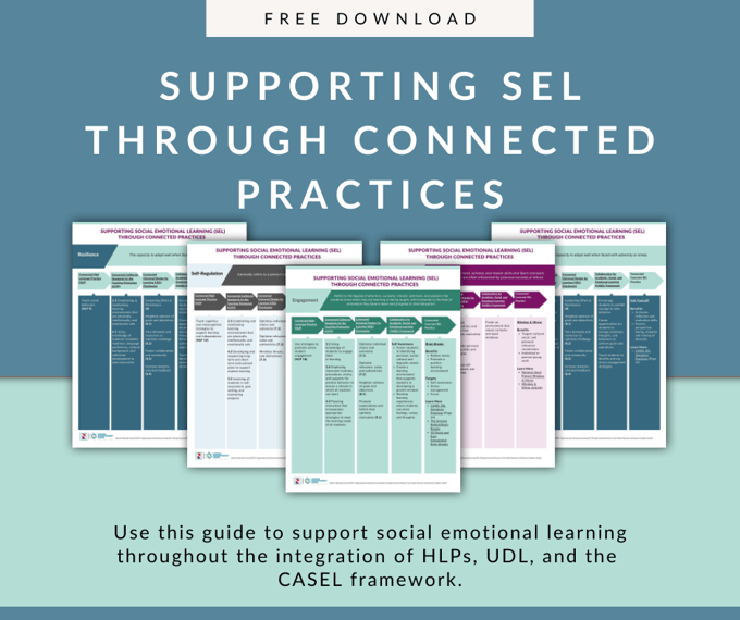 Supporting SEL through connected practices resource download graphic