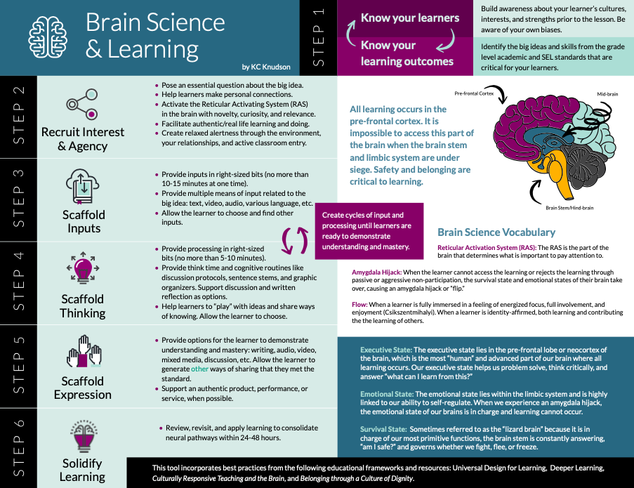 A model for UDL and Brain Learning