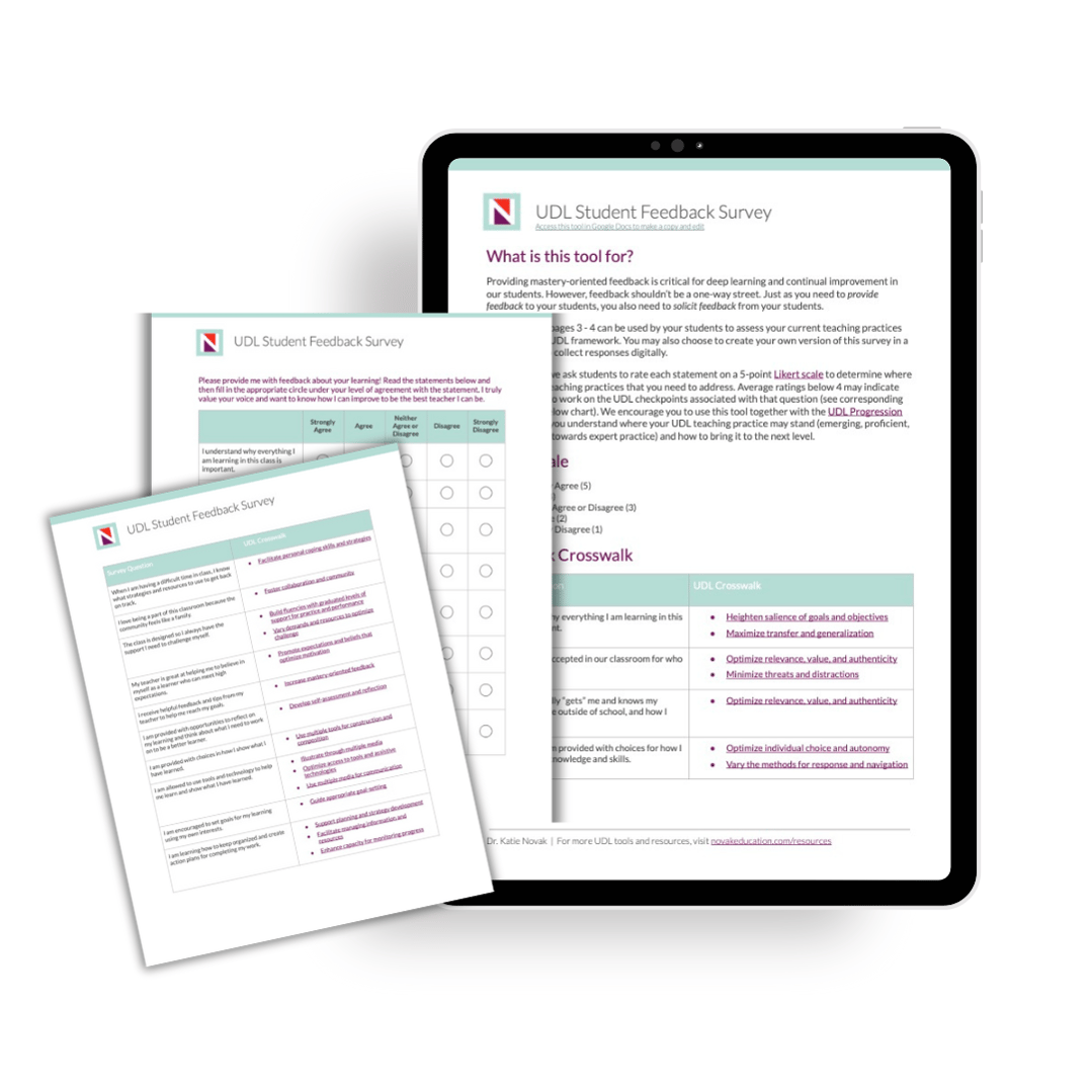 udl student feedback survey