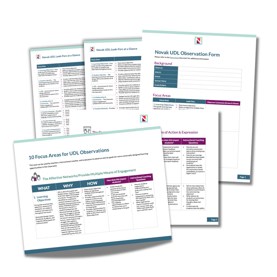 udl observation forms