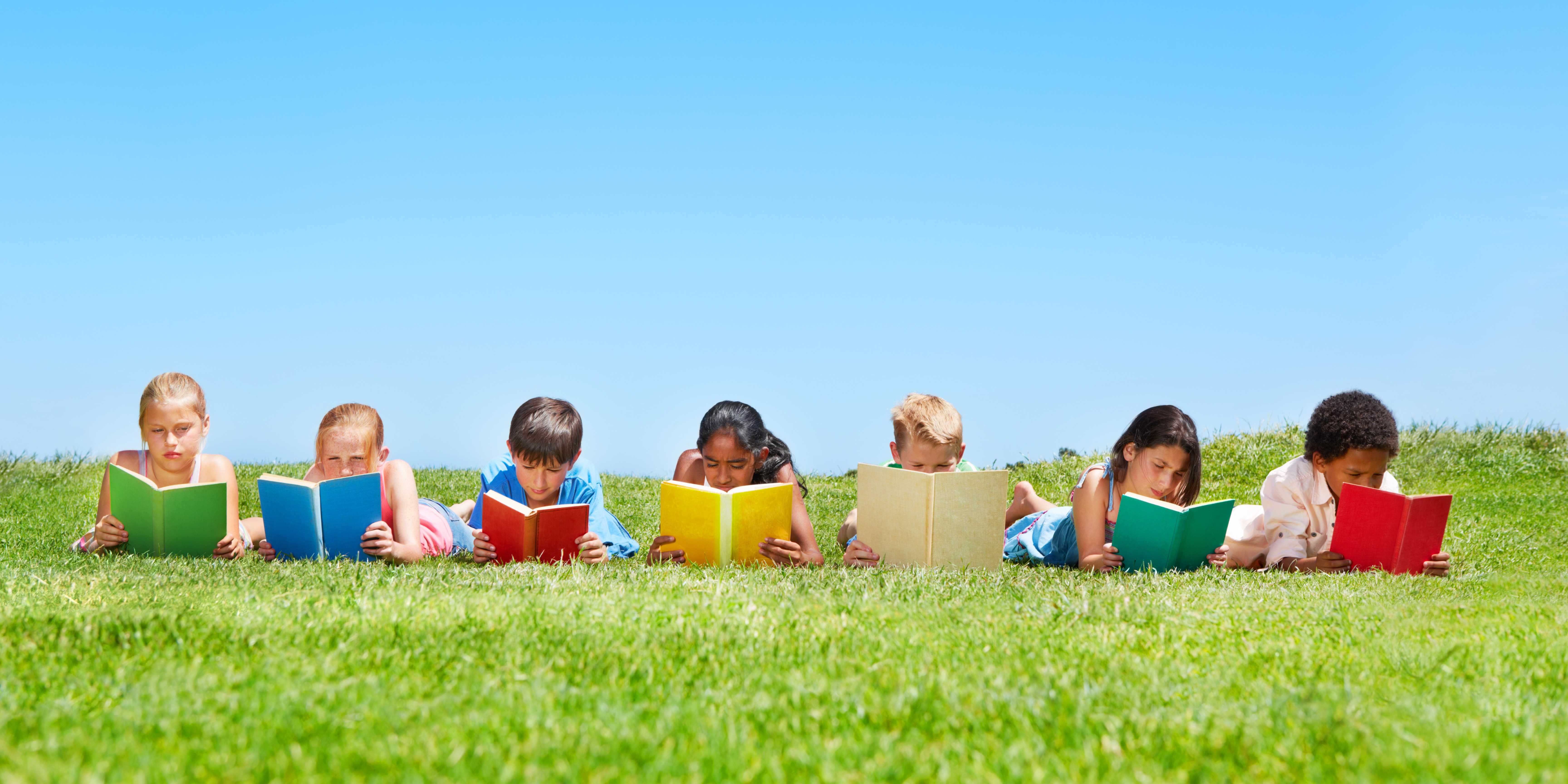 Students reading books