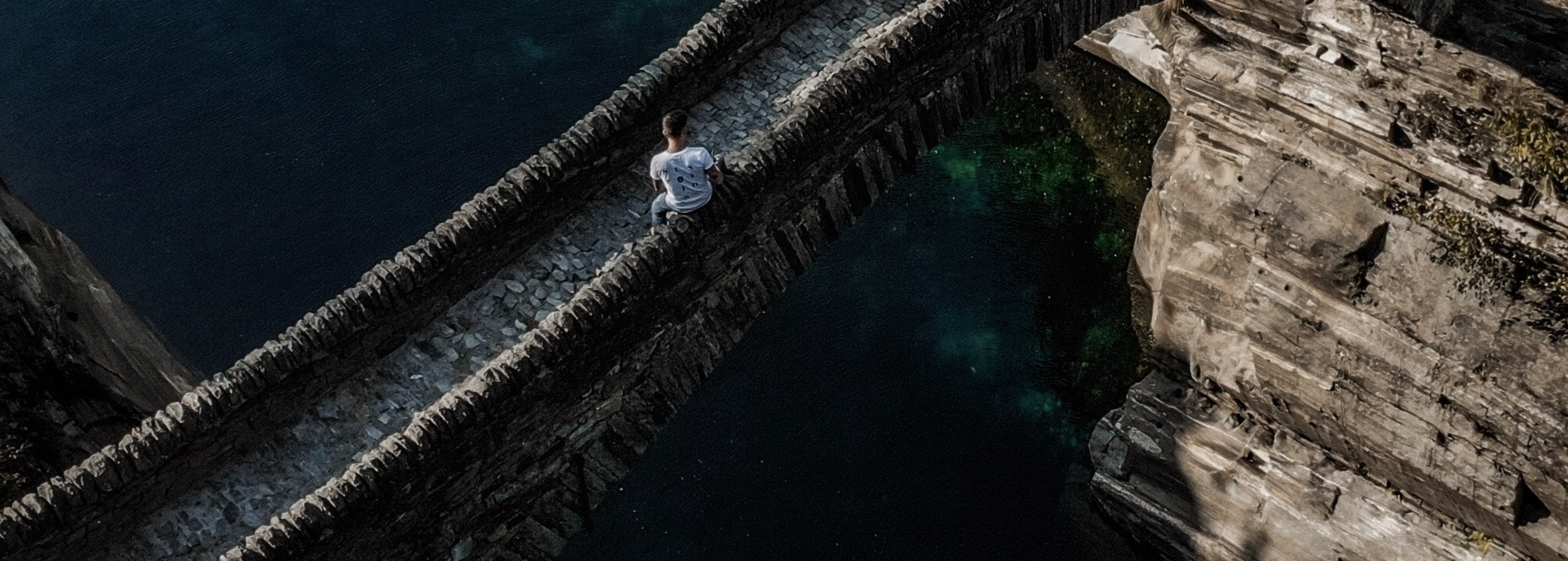 over a bridge