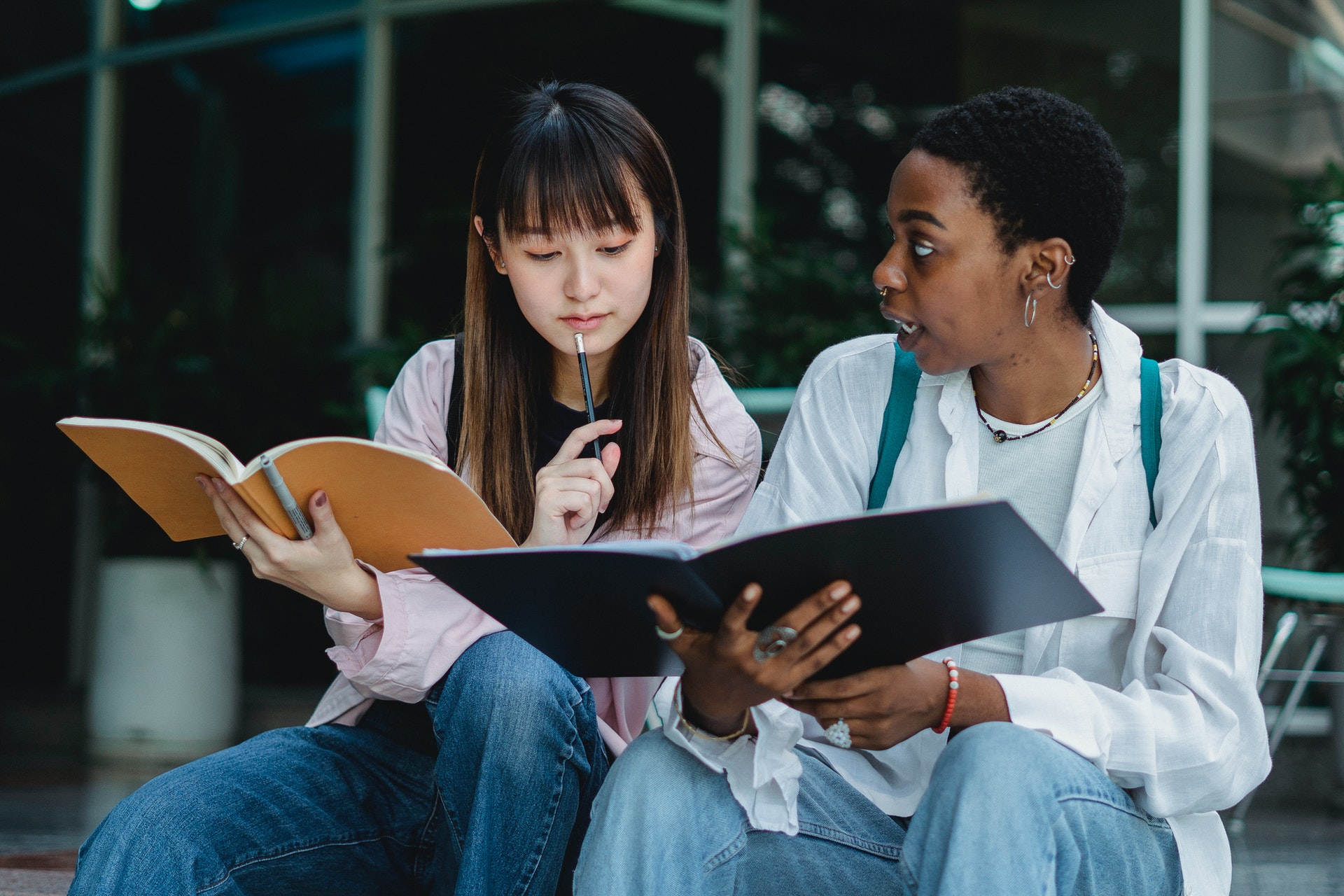 Students reading